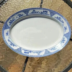 Nippon Royal Sometuke Chinoiserie willow Oval Serving Platter